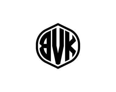 BVK Logo tasarım vektör şablonu. BVK
