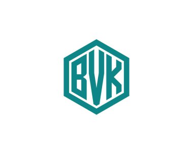 BVK Logo tasarım vektör şablonu. BVK