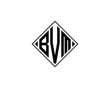 BVM logo tasarım vektör şablonu. BVM