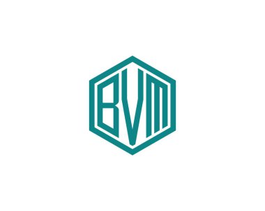 BVM logo tasarım vektör şablonu. BVM