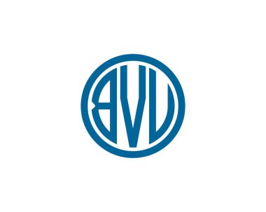 BVU logo tasarım vektör şablonu. BVU