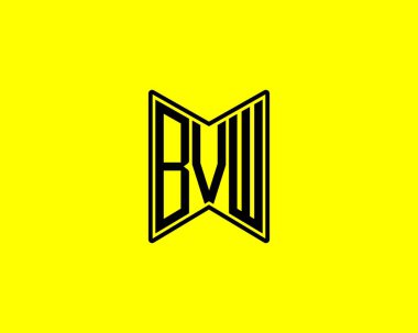 BVW logo tasarım vektör şablonu. BVW