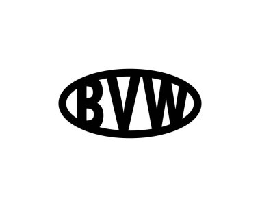 BVW logo tasarım vektör şablonu. BVW
