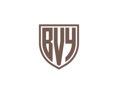 BVY Logo tasarım vektör şablonu. BVY