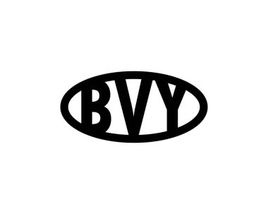 BVY Logo tasarım vektör şablonu. BVY