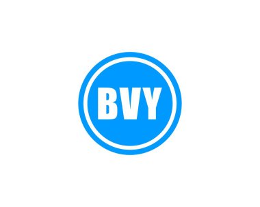 BVY Logo tasarım vektör şablonu. BVY