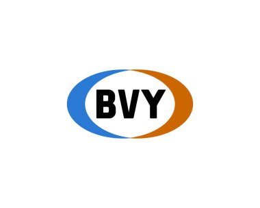 BVY Logo tasarım vektör şablonu. BVY