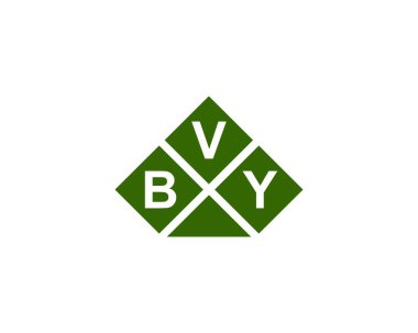 BVY Logo tasarım vektör şablonu. BVY