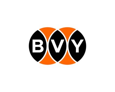 BVY Logo tasarım vektör şablonu. BVY