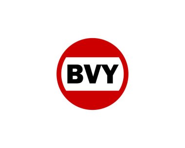 BVY Logo tasarım vektör şablonu. BVY