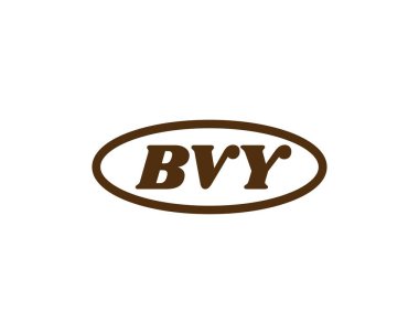 BVY Logo tasarım vektör şablonu. BVY