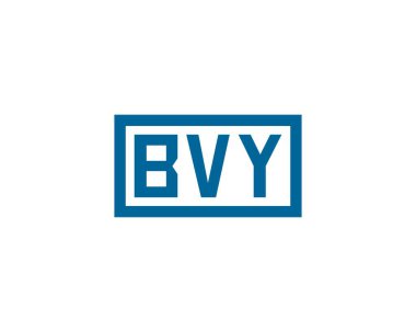 BVY Logo tasarım vektör şablonu. BVY