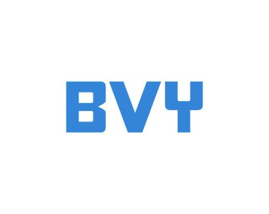 BVY Logo tasarım vektör şablonu. BVY