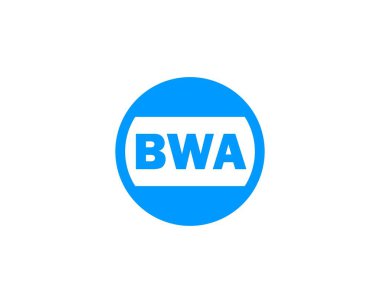 BWA logo tasarım vektör şablonu. BWA