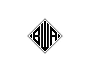 BWA logo tasarım vektör şablonu. BWA