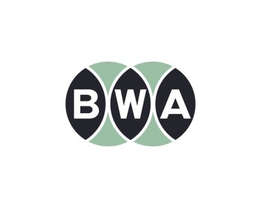 BWA logo tasarım vektör şablonu. BWA