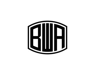BWA logo tasarım vektör şablonu. BWA