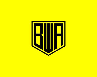BWA logo tasarım vektör şablonu. BWA