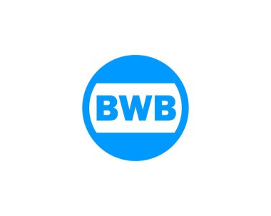 BWB Logo tasarım vektör şablonu. BWB