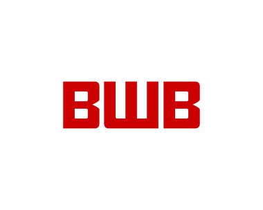 BWB Logo tasarım vektör şablonu. BWB