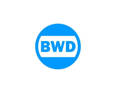 BWD logo tasarım vektör şablonu. BWD