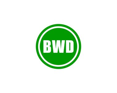 BWD logo tasarım vektör şablonu. BWD