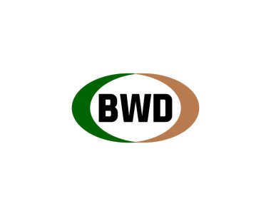 BWD logo tasarım vektör şablonu. BWD