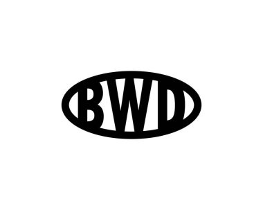BWD logo tasarım vektör şablonu. BWD