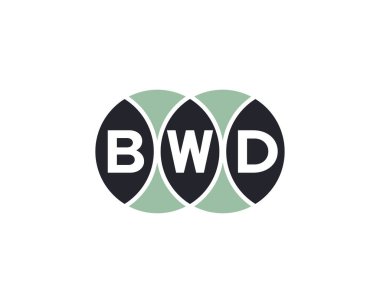 BWD logo tasarım vektör şablonu. BWD