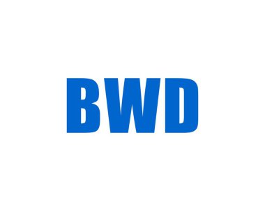 BWD logo tasarım vektör şablonu. BWD