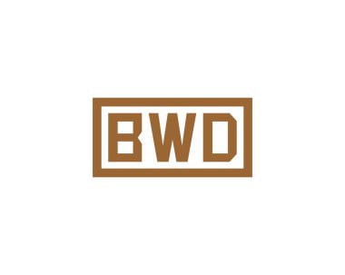 BWD logo tasarım vektör şablonu. BWD