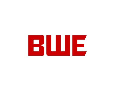 BWE logo tasarım vektör şablonu. BWE