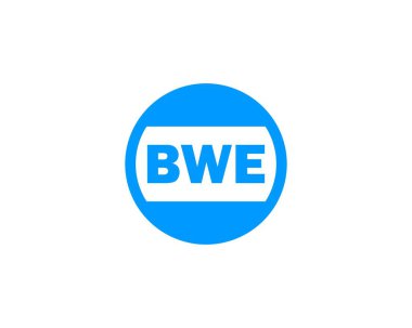 BWE logo tasarım vektör şablonu. BWE