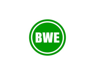 BWE logo tasarım vektör şablonu. BWE