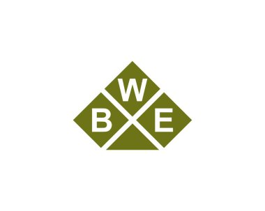BWE logo tasarım vektör şablonu. BWE