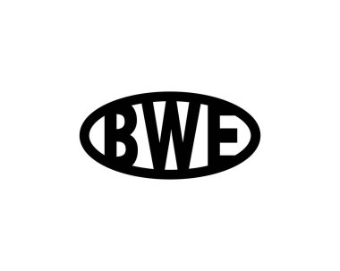 BWE logo tasarım vektör şablonu. BWE