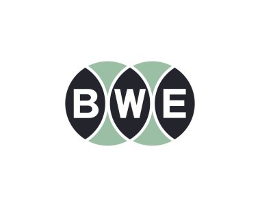 BWE logo tasarım vektör şablonu. BWE