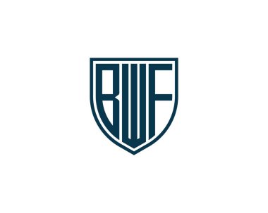 BWF logo tasarım vektör şablonu. BWF