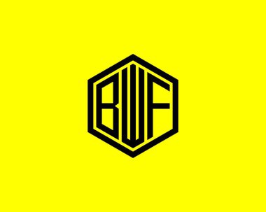 BWF logo tasarım vektör şablonu. BWF