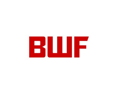 BWF logo tasarım vektör şablonu. BWF