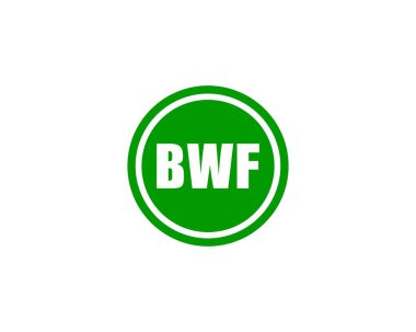BWF logo tasarım vektör şablonu. BWF