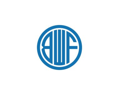 BWF logo tasarım vektör şablonu. BWF