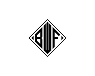 BWF logo tasarım vektör şablonu. BWF