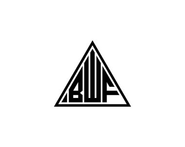 BWF logo tasarım vektör şablonu. BWF