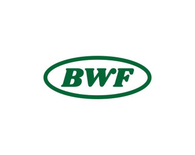 BWF logo tasarım vektör şablonu. BWF