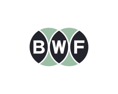 BWF logo tasarım vektör şablonu. BWF
