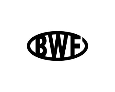 BWF logo tasarım vektör şablonu. BWF