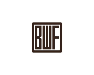 BWF logo tasarım vektör şablonu. BWF