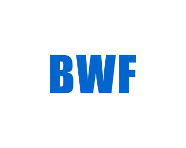 BWF logo tasarım vektör şablonu. BWF