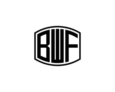 BWF logo tasarım vektör şablonu. BWF
